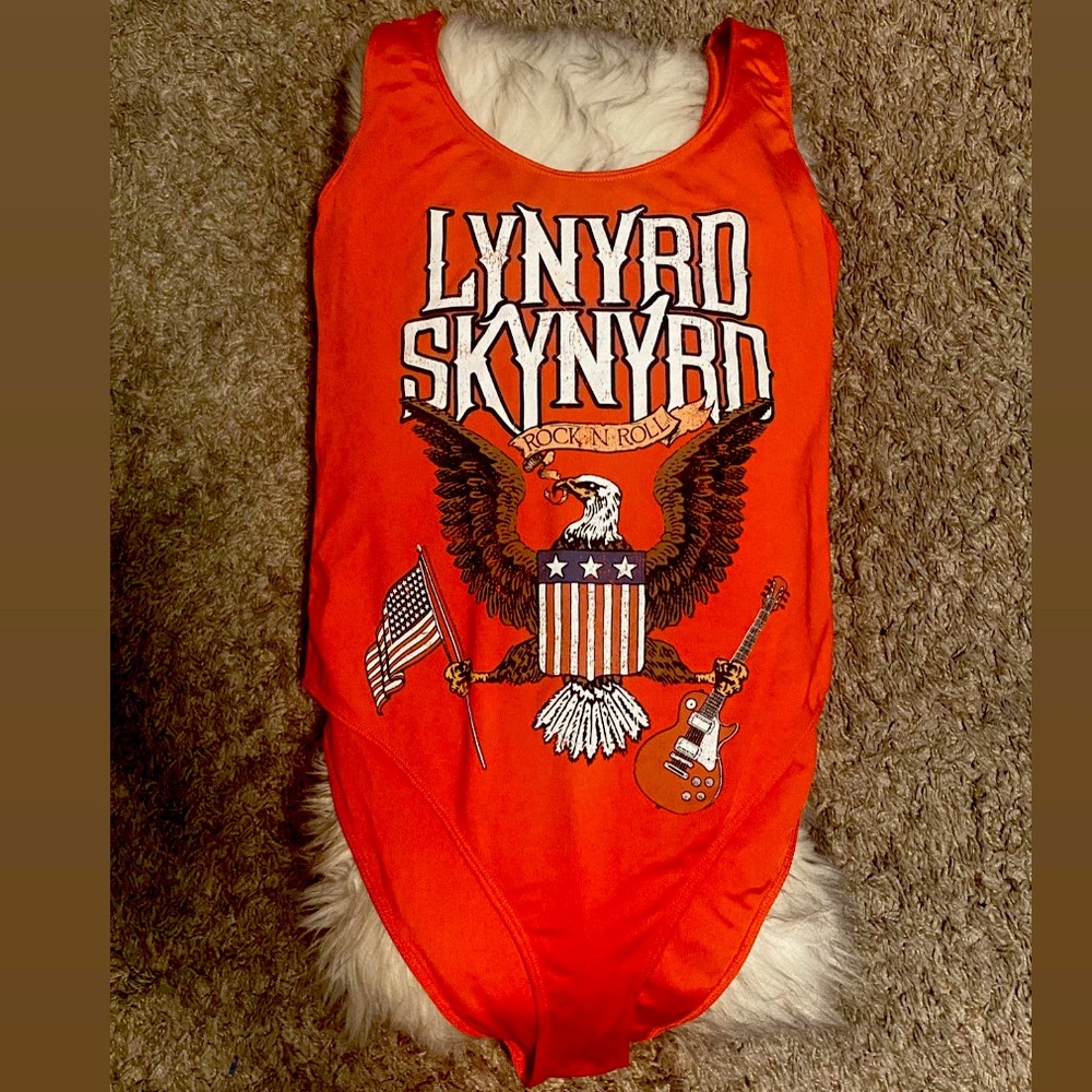 Orange Lynard Skynard Swimsuit/Bodysuit BAND XL